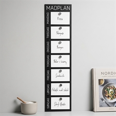 Como Madplan til vægophæng, Sort